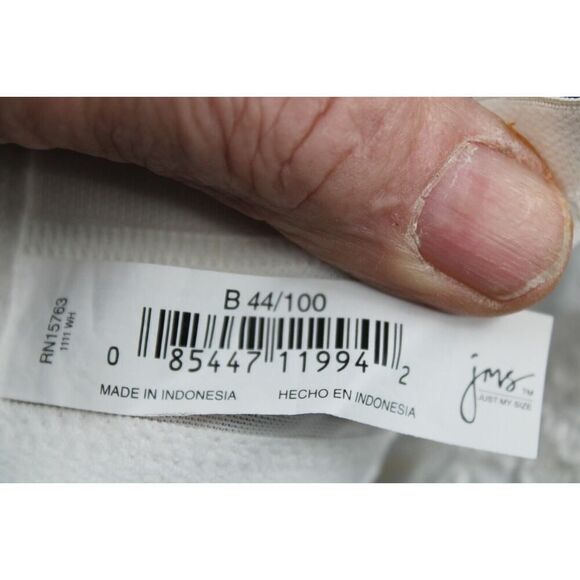 Just My Size 44B Comfort Lace Hidden Shapers Full Coverage Wireless Bra 1111 - Picture 8 of 9